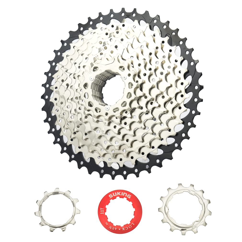 CYSKY 10 Speed Cassette 11-42T MTB Cassette 10 Speed Fit for Mountain Bike, Road Bicycle, MTB, BMX