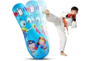OLNIEZZL Punching Bag for Kids Boxing Dummy Inflatable Cool Fun Toys for Boys Sports Gifts Outdoor Activities Yard Games