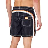 SUNDEK Mens Elastic Waist Boardshort, Swim Trunks 16" Length 7.5" Inseam
