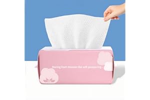 Disposable Face Towel Face Cloths for Washing Soft Cotton Dry Wipes Facial Cloths Towelettes for Washing and Drying, 100 Coun