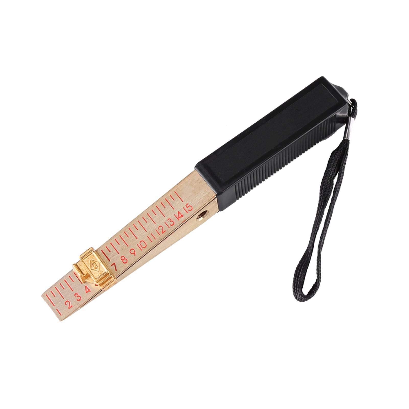 Aramox Feeler Gauge,1-15mm Wedge Shaped Vernier Feeler Gauge House Engineering Inspection Flatness Measuring Tool(0.5mm)