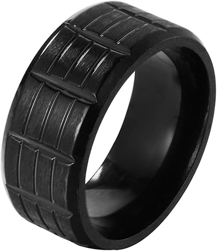 Amazon Ianlex メンズリング おしゃれ ブラック タイヤ メンズ リング 指輪 サイズ 17 リング 通販