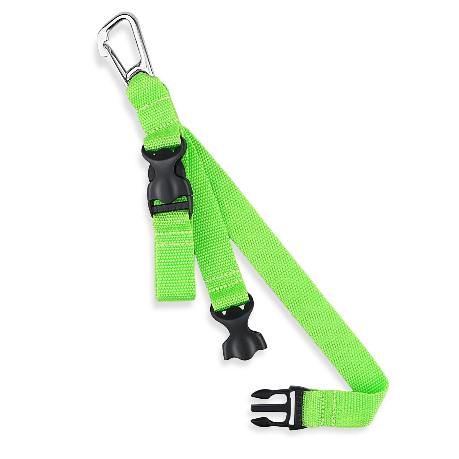 Photo 1 of Owekfifv Scuba Fin & Mask Holder, Diving BC Fins Keeper and Mask Clip with Two Quick-release Loop Lanyard Webbing Strap for Diver, Fisher (Green)