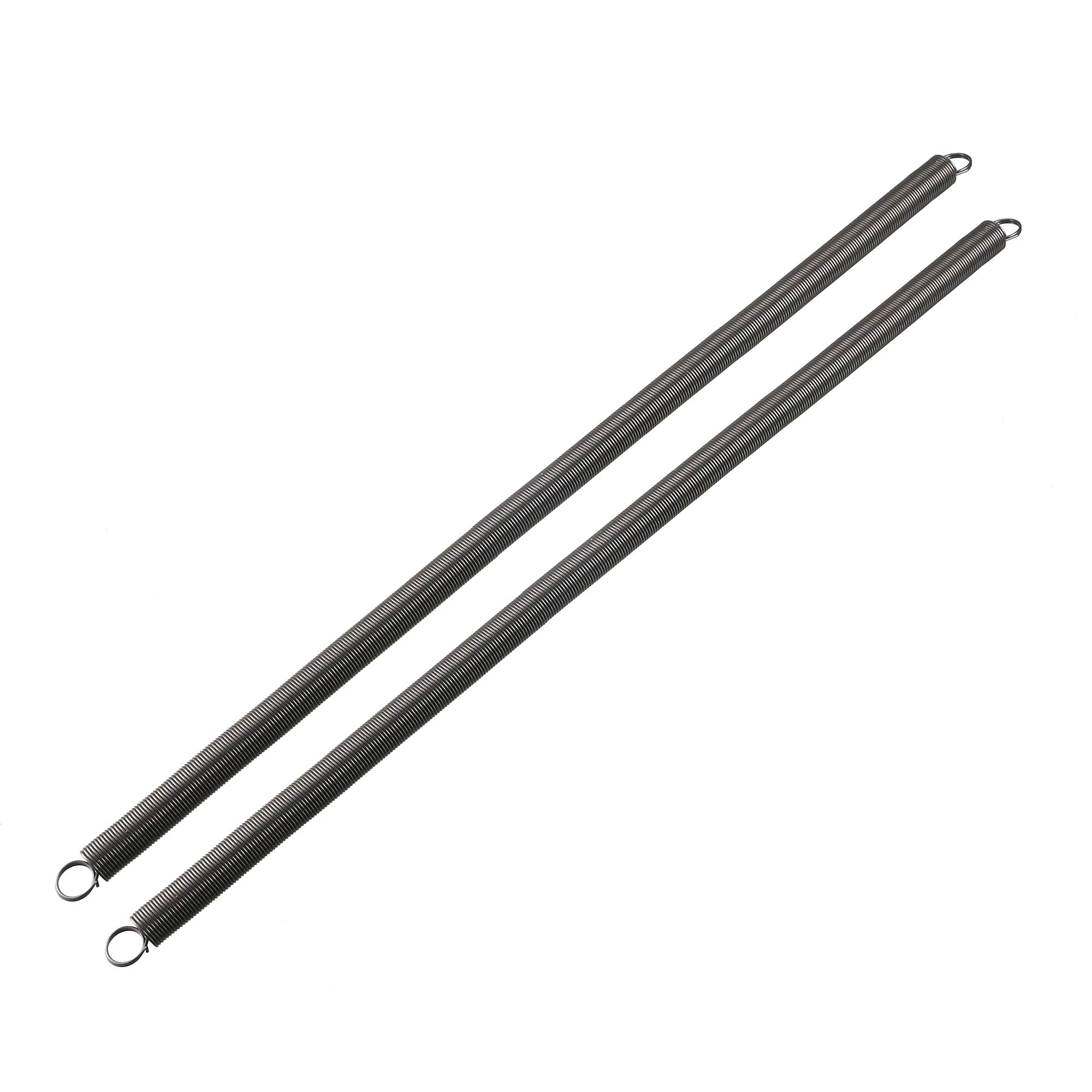 sourcingmap Extension Spring - 0.8mm Wire Dia , 10mm OD , 300mm Free Length Spring Steel Small Dual Hook Tension Spring 2pcs