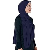 Lina & Lily Non-see-through Premium Jersey Maxi Hijab Head Scarf Wrap for Muslim Women