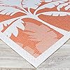 Couristan Monaco Coastal Floral Indoor/Outdoor Area Rug, 3'9" x 5'5", Ivory/Orange