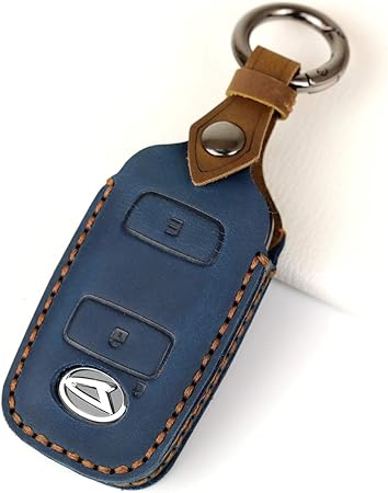 Amazon Smasol トヨタ ライズ ダイハツ ロッキー 新型タフト 専用キーケース 本革 キーケース レザー Toyota Raize Daihatsu Rocky Taft キーカバー 新型 スマートキーケース かっこいい おしゃれ Eボタン 青 キーケース キーホルダー 車 バイク