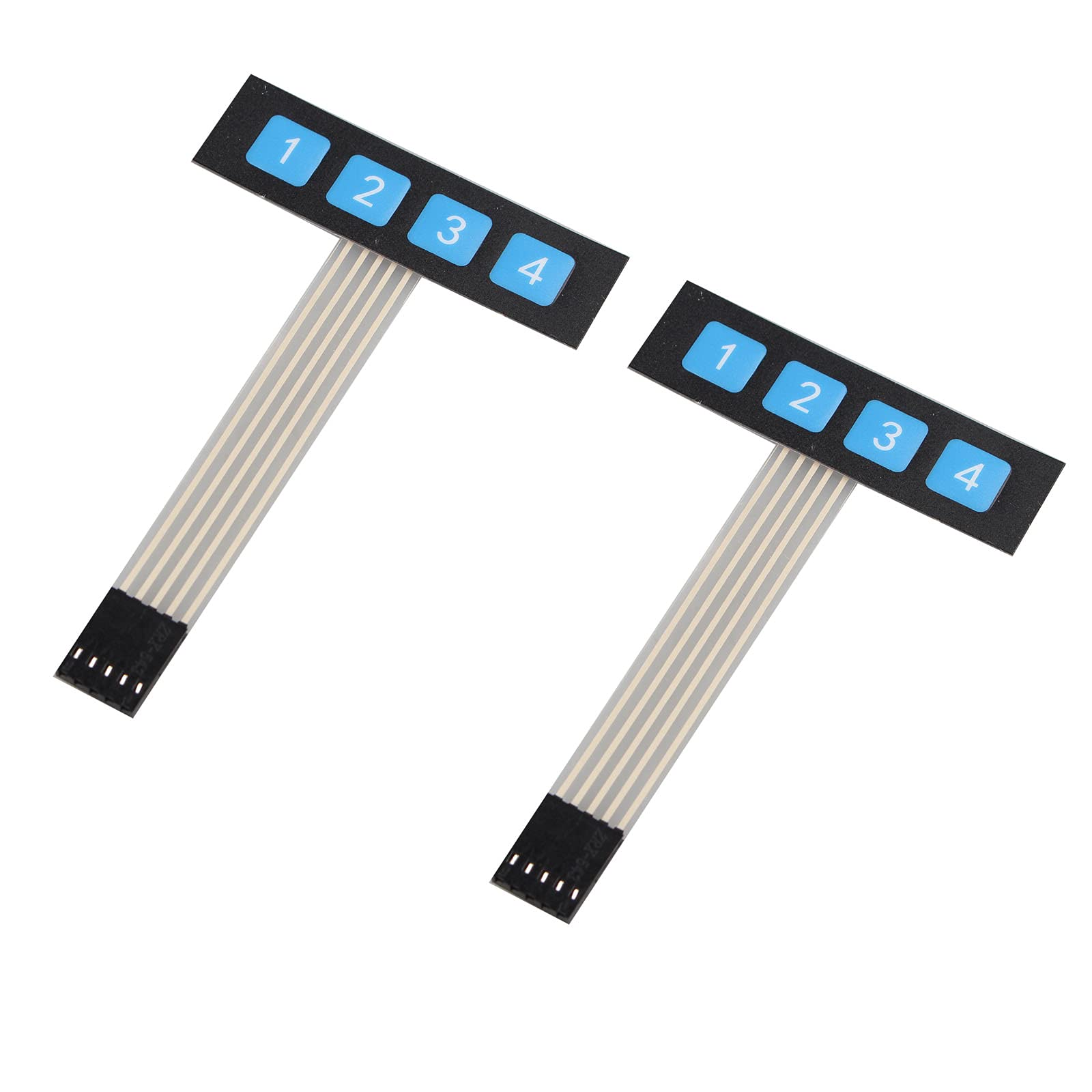 HALJIA 2PCS 1x4 Matrix 4 Key Membrane Switch Control Keyboard Keypad for Arduino