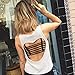 Outtop Sexy Crop Tops Women Strap Vest Cut Out Shirt Summer Bra Beach Tank (Black)