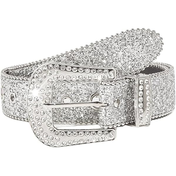 CaySep Women Men Rhinestone Belt Western Cowgirl Cowboy Bling