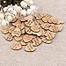 ULTNICE 50pcs Wooden Heart Shaped Log Slices Crafts with Happily Ever After Pattern for Wedding Party Embellishment
