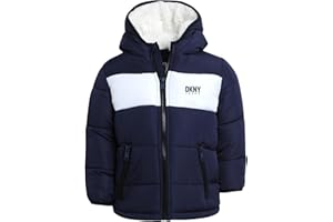 DKNY Baby Boys' Winter Jacket - Quilted Fleece Lined Puffer Parka Coat - Heavyweight Winter Coat for Infants (Sizes: 12M-24M)