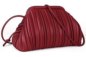 GLITZALL Clutch Purse and Dumpling Bag for Women,Designer Cloud Handbag and Ruched Bag with Detachable Shoulder Strap
