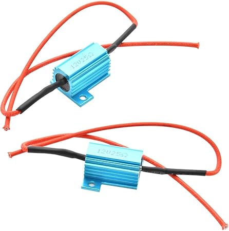 Amazon フィアット 500 500c パンダ プント等 球切れ 警告灯キャンセラー 抵抗器 25w 6w相当 Ledナンバー灯 スモール ポジション 交換用2個 電子パーツ 車 バイク