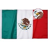 AMZFLAG Mexican Flag 2x3 ft Heavy Duty Bandera de Mexico for Outside Embroidered Mexico Flags Vivid Color MX National Flags Outdoor with 2 Brass Grommet 24x36 Inches Polyester
