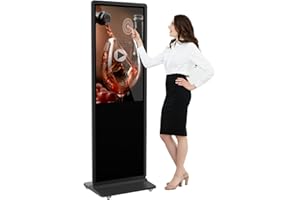 YCKJNB Digital Signage Displays 43 inch Touchscreen Floor Standing Digital Kiosks Advertizing Display IPS Full HD LCD Screen Interactive Advertizing Totem with Auto Media Player, Android 9.0 OS