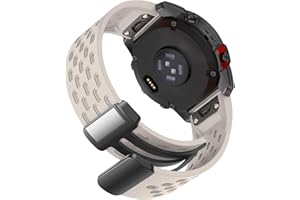 Abanen Silicone Air-holes Sport Watch Bands for Fenix 7S / Fenix 6S / Fenix 5S / Instinct 2S, 20mm Soft Silicone Wrist Strap with Fold-over Magnetic Closure for Garmin epix Pro 42mm