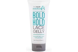 The Hair Diagram - Bold Hold Lace Gelly - Glueless - Temporary Daily Hold for Lace Front Wigs and Hair Systems - Styling Agent for Baby Hairs - Non Toxic - Alcohol Free - Water Based Formula - 6oz