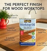 Rustins Worktop Oil Premium Wood Treatment 1L Water-Repellent Finish view 5