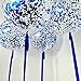 BCARICH 36 inch Blue Confetti Balloons, Jumbo Round Balloons for Party Decorations or Festival - 5pcs