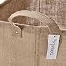 Hinwo 63L Large Capacity Burlap Storage Bin Basket Thickened Linen Jute Fabric Toy Chest Organizer with Handles for Kids Toys Laundry Clothes Nursery Playroom and Shelves, 22 x 15 x 12