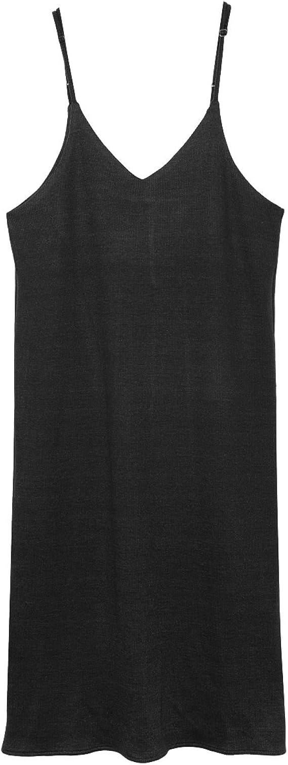 Amazon リエディ Re Edit ロング丈 楽ちん キャミワンピース M 003 ブラック 001 ワンピース チュニック 通販