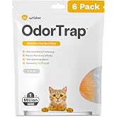 OdorTrap Pack Refills by Whisker, 6 Pack Refill | for OdorTrap Pod (Pod Not Included), Eliminates Litter Box Odors, Compatible Traditional Litter Boxes, 8.96 Fl Oz