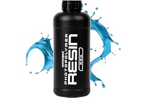 HATCHBOX 3D Printer Resin Pro, High Precision Low Odor UV Curing 405nm Photopolymer 3D Printing Resin Liquid for LCD DLP Printing, 1000g Blue