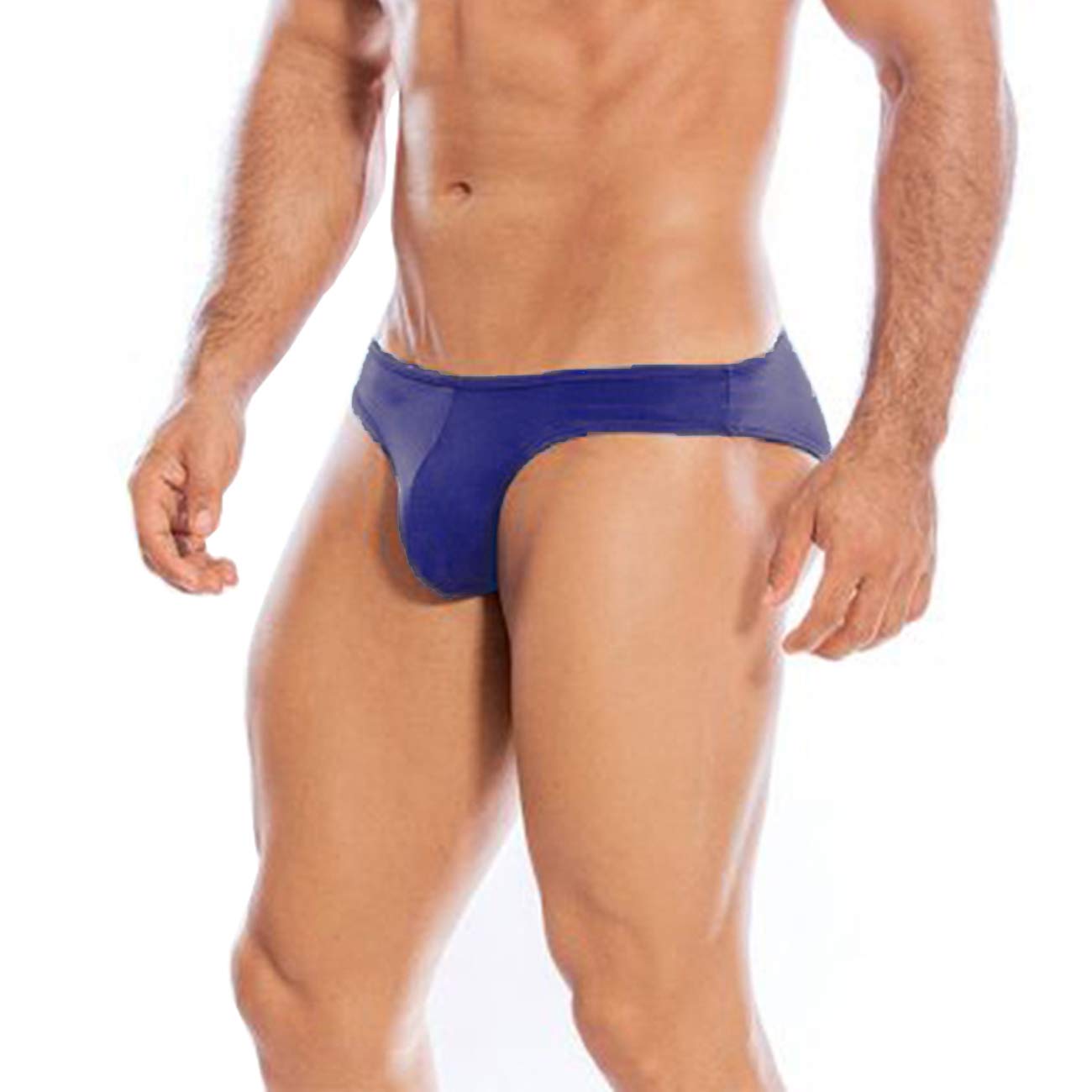 MYZAMen's Polyester Spandex Soft Low Rise Mid Coverage Back Briefs Underwear