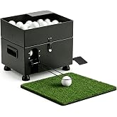 Golf Ball Dispenser 60-Ball Golf Ball Launcher Foot Pedal Heavy-Duty