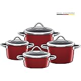 Silit Vitaliano Rosso Topfset, 5-teilig mit Glasdeckek