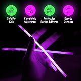 GloZen Premium Christmas Glow Sticks 100 Pack with Connectors 8 inch view 7