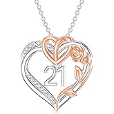 Freesloth 16th/18th/21st Birthday Necklace Birthday Gifts Jewelry 925 Sterling Silver Pendant for Women