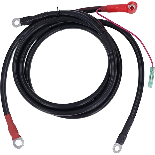 1 Gauge 9 FT Heavy Duty Outboard Boat Battery Cables - USA Made (ACDCWIREANDSUPPLY)