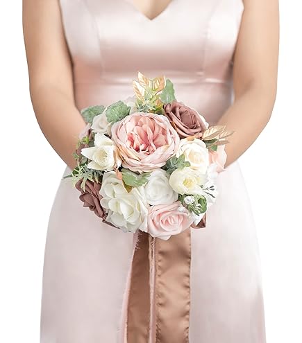 Boutonniere Tasca Singolo Ranunculus Rosa Polveroso Di Ling's Moment: Fiore All'Occhiello Artificiale Per Sposo, Matrimonio E Ballo - 2