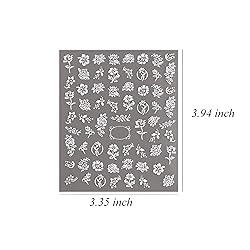 White Flower Nail Art Decal Stickers for Women