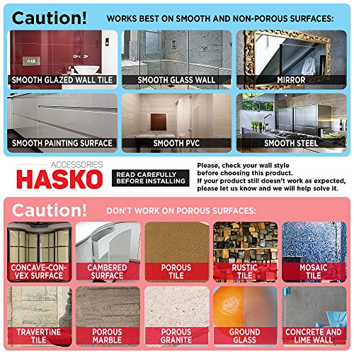 HASKO accessories Suction Cup Corner Shower Caddy 304 Stainless