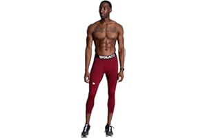 WOLACO Fulton 3/4 Compression Pant Athletic Baselayer Running Tights for Men