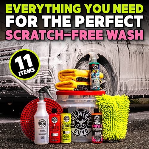 Chemical Guys HOL132 Clean & Shine Car Wash Bucket Starter Kit Safe for Cars, Trucks