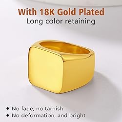 FindChic Personalized Signet Rings for Men Chunky
