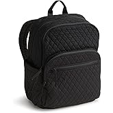 Vera Bradley Women's Premium Cotton Large Bancroft Backpack, Moonless Night, One Size