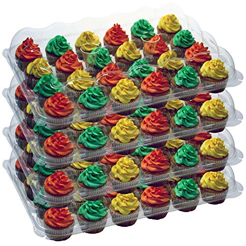 Cupcake Transport Containers. Chefible Premium Plastic Disposable 12 Cupcake Carrier Container