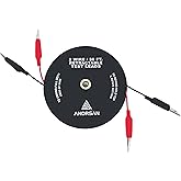 ANDRSAN 2 Wire 30’ Retractable Test Leads with 2” Alligator Clips, 18 Gauge Electrical Copper Wire, Impact-Resistant Reel, Bl