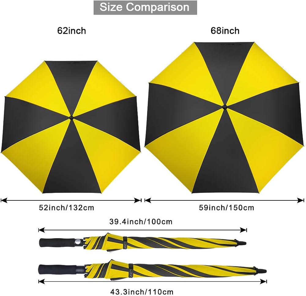 G4Free 62/68Inch Extra Large Oversized Golf Umbrella Heavy Duty Big Long Umbrella Automatic Open Windproof Waterproof Stick Rain Umbrellas for Men Women : Sports & Outdoors