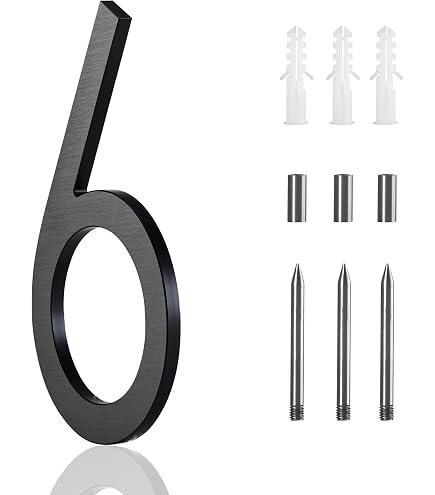 Montague Metal Individual House Number - 8 Inch, 12-Inch High, Satin Black, Made In USA