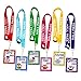 ceiba tree Owl Hall Pass Lanyards – Set of 6 (Hall, Office, Library, Nurse, Boy & Girl) with Breakaway Buckle for Students, Teachers & Office Supplies