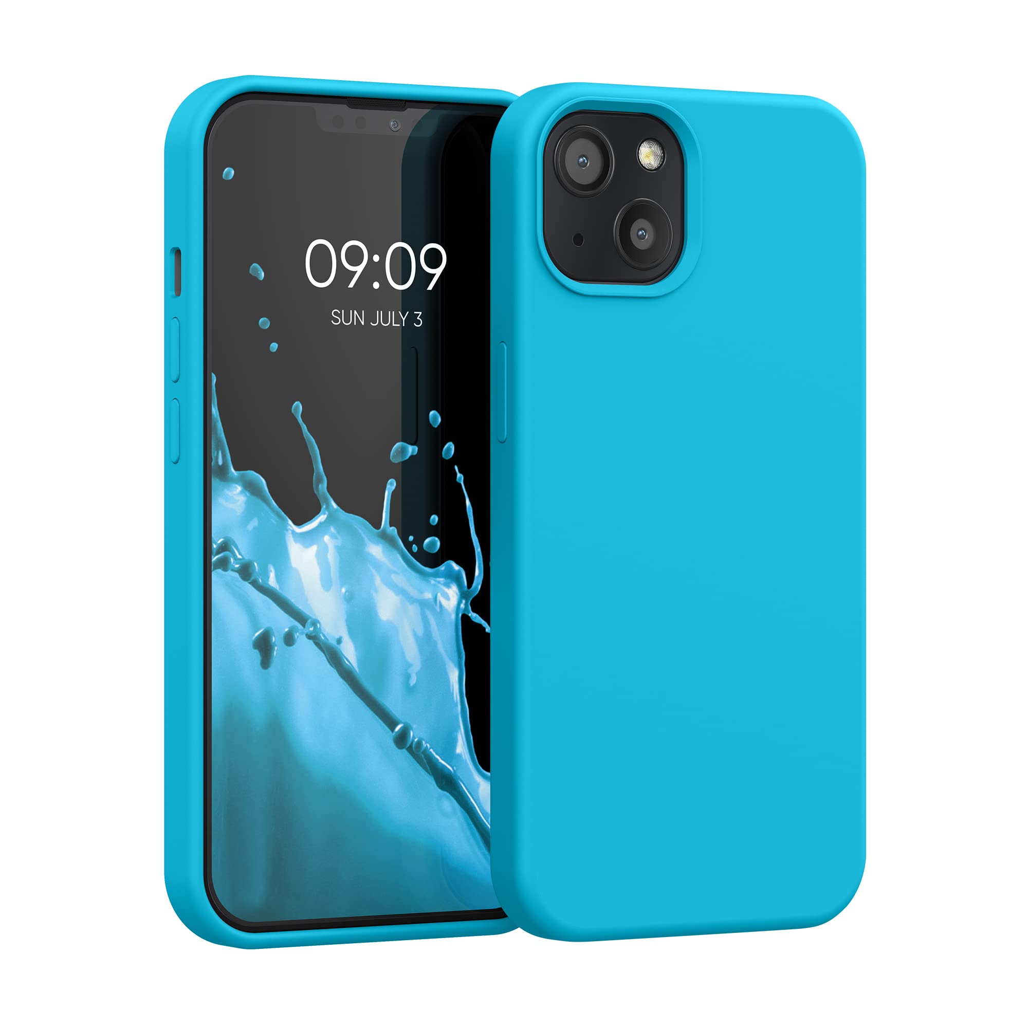 kwmobile Case Compatible with Apple iPhone 13 Case - TPU Silicone Phone Cover with Soft Finish - Cool Glacier — image 1