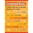 Barker Creek Grammar Poster, Compound Words, Language Arts, Grammar, Colorful Poster Defines and Illustrates Parts of Speech, Home Learning and School Décor, 13-3/8" x 19" (1805)