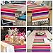 CRJHNS Mexican Serape Table Runner, Handwoven Cotton Serape Runners for Fiesta Party Wedding and Home Decorations,14x84 Inch (14x84/Rose Red)