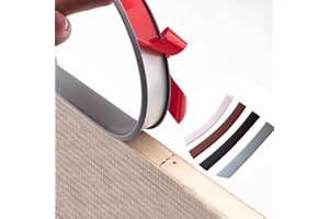 ORMEIN Edge Protector for Furniture, U Shape Edge Banding, Corner Protectors and Furniture Edge, Plastic Edge Trim, for Cabinet Repair Restoration and Wood Veneer (1''x9.8' Black)